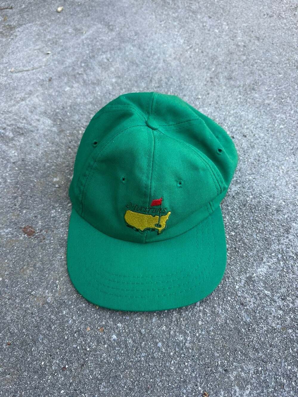 Vintage Masters Tournament Green Golf Hat Derby Cap Leather Strapback